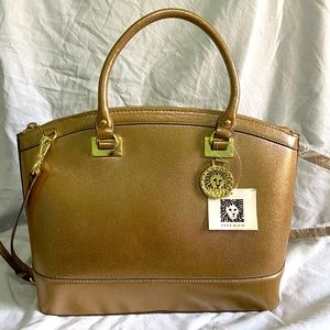 Anne Klein Gold Satchel